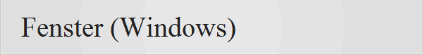 Fenster (Windows) 